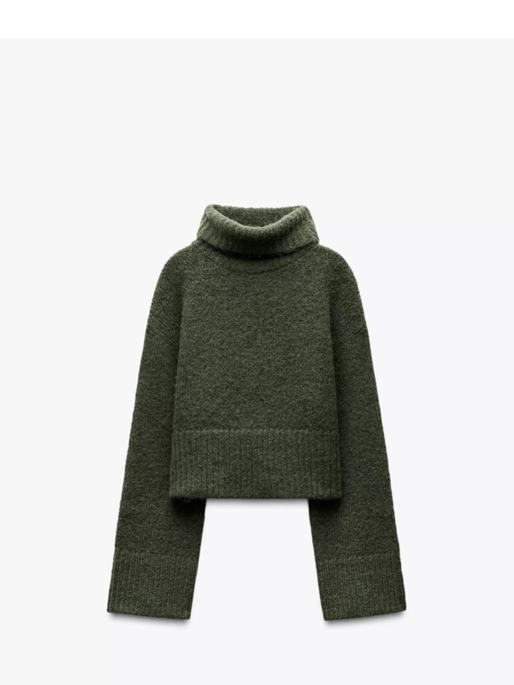 Zara green oversized Turtleneck Sweater
